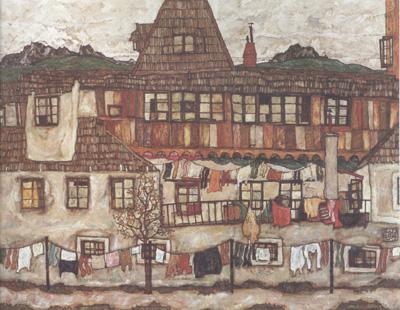 Egon Schiele House with Drying Laundry (mk12)